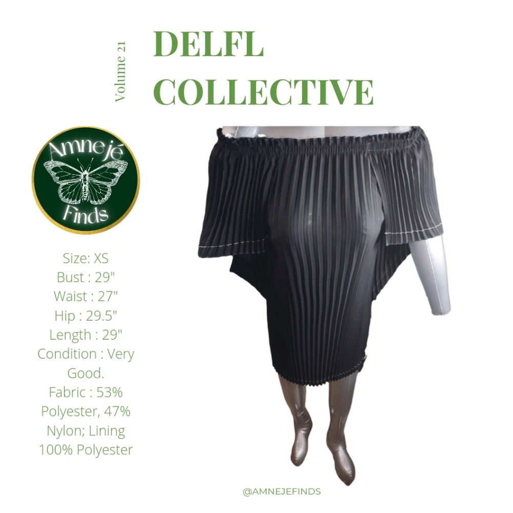 Delfl Collective BlackOff-The-Shoulder Mini Dress